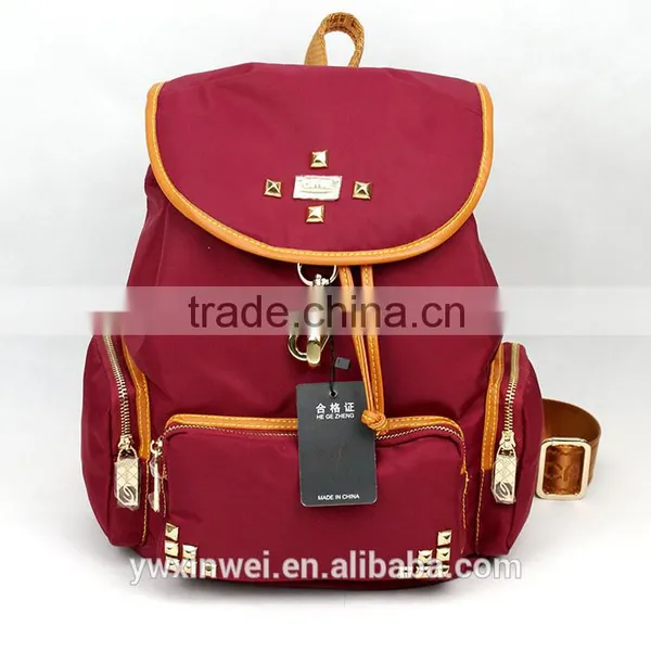 2015 the most beautiful new fashion backpack with nail for famale,fashionable backpacks for girls