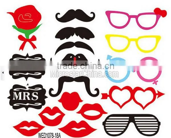 31PCS New DIY Face Funny Masks Photo Booth Props Photography Mustache On A Stick photo-2