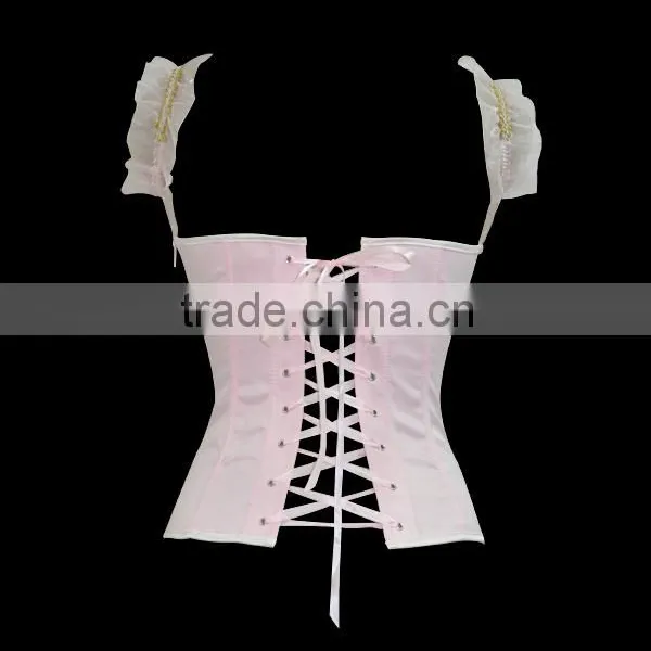 2015 Sexy Steel Boned Overbust Corset and BustiersTight Lacing Waist Trainer photo-2