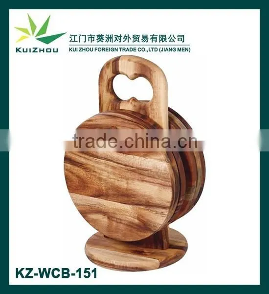6 Wooden Cutting Board With Stand