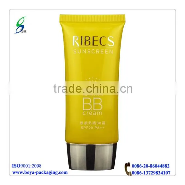 Oval Flat Cosmetic Tube With Metallic Cap