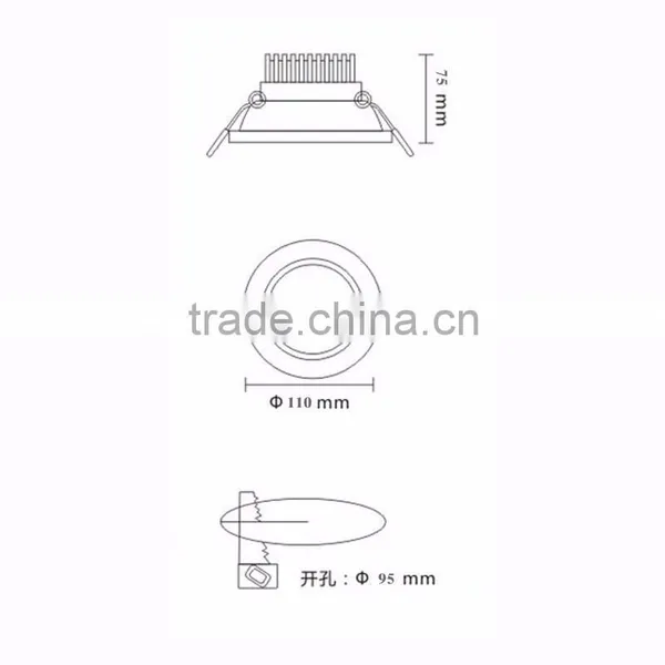 Driverless Downlight/ceiling Light 10w Ip44 Cob Downlight Led Light Ceiling Led Light photo-2