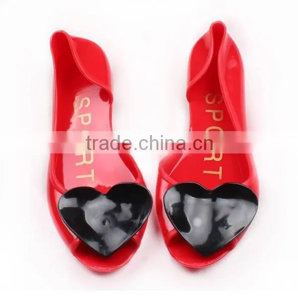 Free Shipping Summer Beach Jelly Sandal Heart Gladiator Sandals Women Fish Toe Woman Flat Crystal Flip-flop Sandals photo-3
