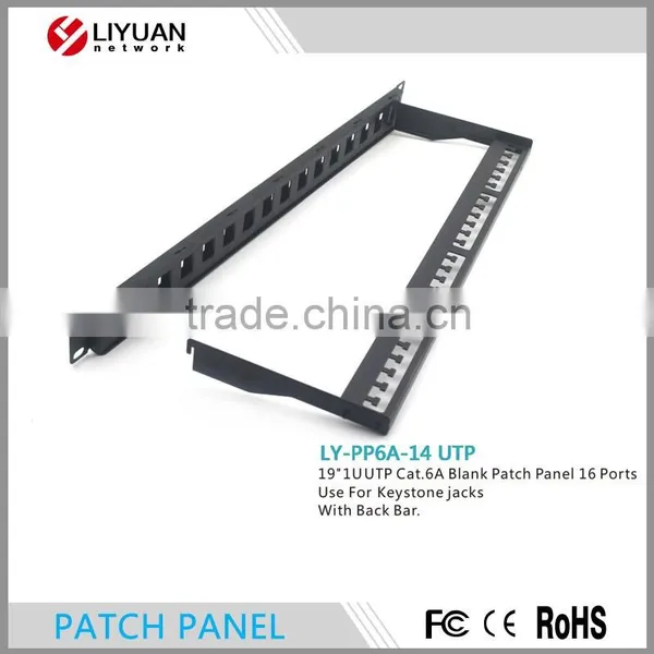 LY-PP6A-14 19"1U UTP Cat.6A 16 Port Blank Patch Panel photo-3