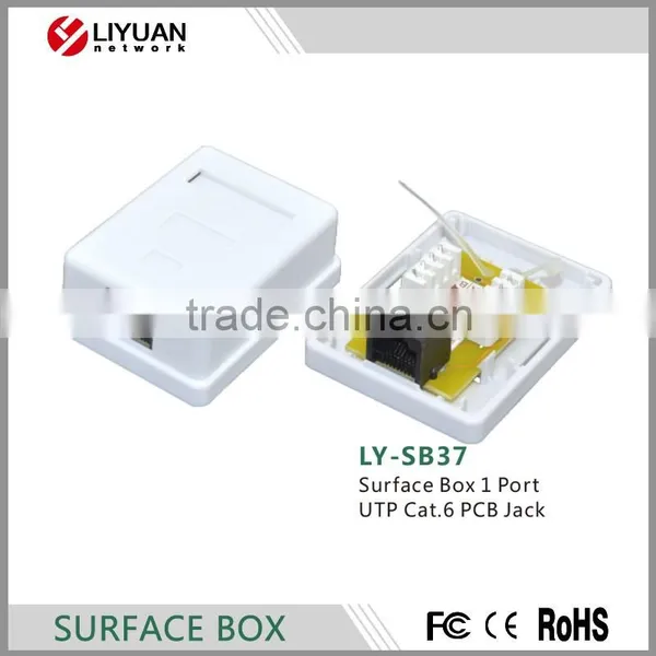 LY-SB37 CAT6 PCB Jack RJ45 Surface Plastic Electrical Mount Box