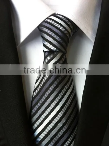 960 Needle Small Stripes Men's Fashion Polyster Neckties photo-4
