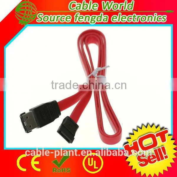 2m Red 7pin Sata Extensin Cable With Latch/ SATA Cable 7Pin photo-2