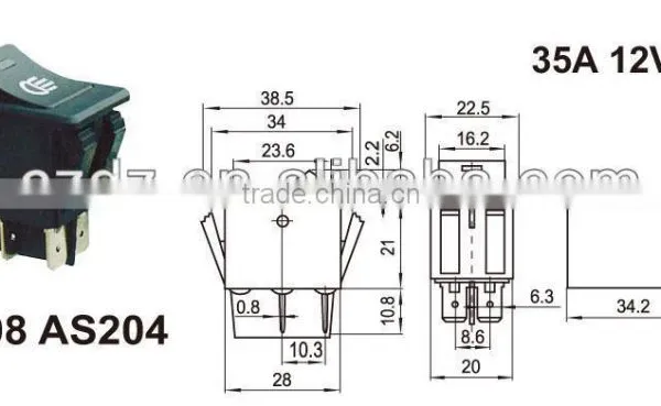 Toy Switch,4p IP54 Waterproof Rocker Switch With Lock,IP65 Waterproof 4p Locked Rocker Switch photo-6