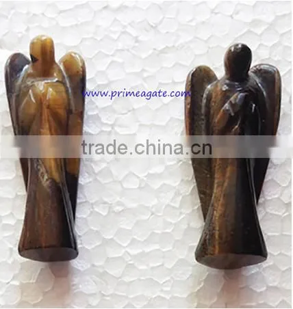 2015 Semi-Precious Stone Crafts Classic Tiger Eye 2INCH Angels - Prime Exports