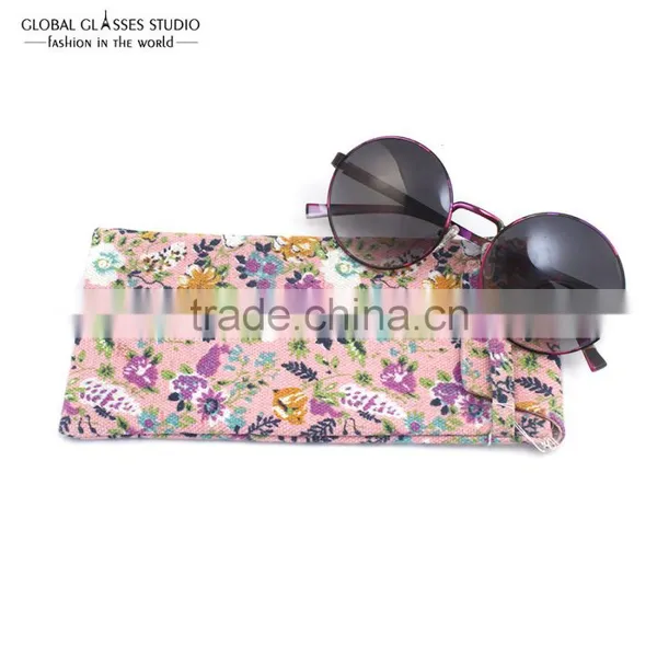 New Hot Selling Soft Cloth Bag Sunglasses Glasses Pouches Black Red Flower Eyewear Accessories Mobile Phone Bag BDH08 photo-4