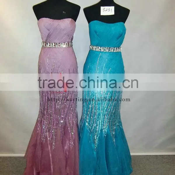 Distinctive Off Shoulder Prom Dress Mermaid Style Beaded 2014 New Model Evening Dress photo-4