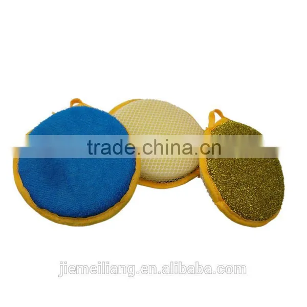 JML1335/Kitchen New Products Gold Round Sponge Scrubber With Hign Quality photo-5