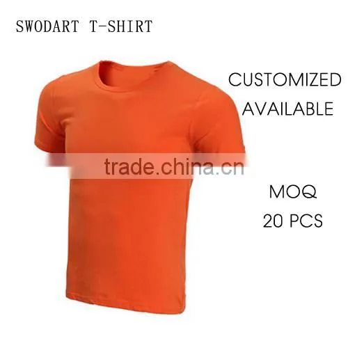 2016 Lycra Compression Orange Shirt OEM T-shirts Low MOQ Orders t Shirts Sports Shirt Fashion Style T-shirt