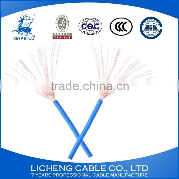 Hot Sale China Manufacturer Blue House Wiring Copper Core PVC Insulated Flexible Wire and Cable -BVR(10mm2) photo-4