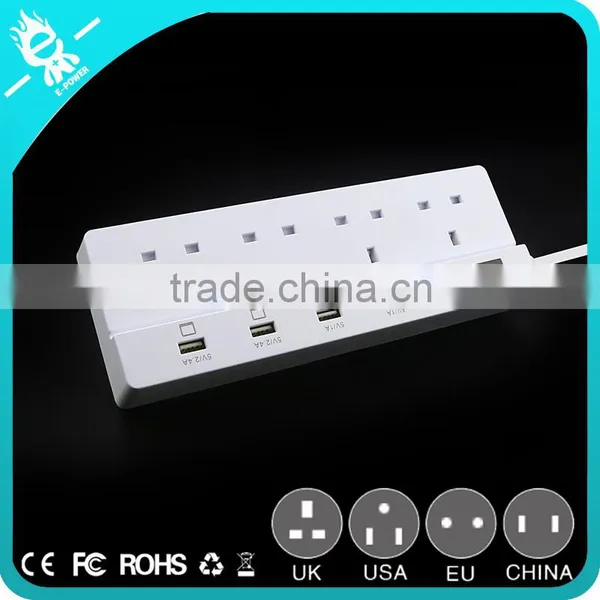 4 Outlet/Home Office Surge Protector With 4 Port Desktop USB Charging Station photo-4