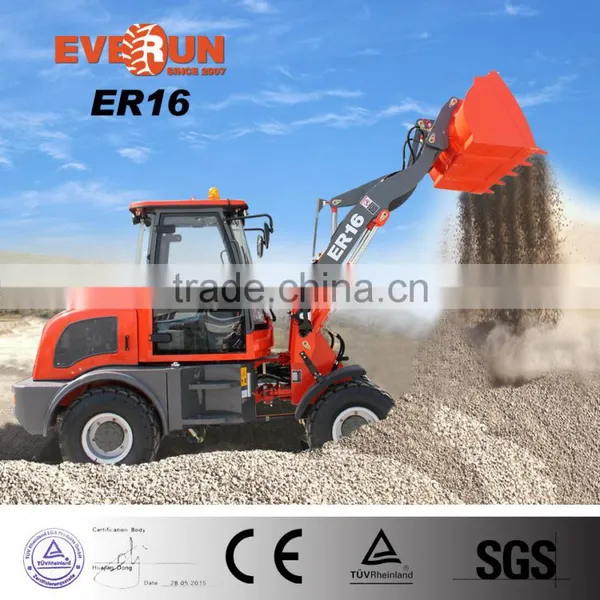 EVERUN Brand CE Approved ZL16 1.6TON Mini Wheel Loader
