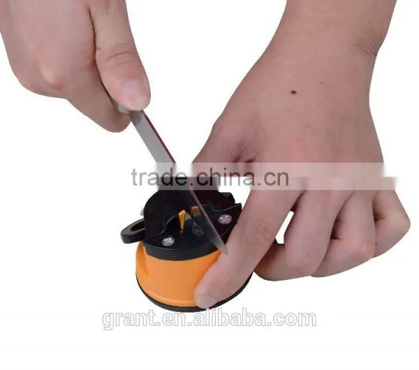 Kitchen Knife Sharpener With Diamond Sharpening Stone, Sharpens Ceramic and Other Knives and Scissors, Easy to Use, Made Japan