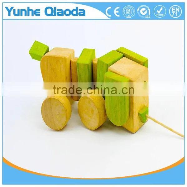Pull Along Dog Wooden Toy Wiggles as You Pull They Make a Clicking Sound and Make a Fun Baby photo-6