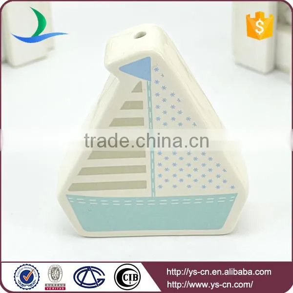 Two Thread Hole Ceramic Sailboat Hanging photo-3