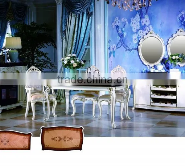 Bisini Antique Solid Wood Hand Carved Round Dining Table, Luxury Italian Dining Room Furniture, Dining Table photo-2