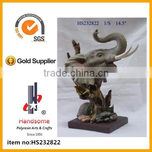 14 Inch Home Decoration Souvenir Brass Imitating Elephant Animal Statue photo-4
