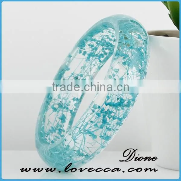 New Style Handmade Bracelet Pressed Real Dried Flower Epxy Resin Jewelry photo-4