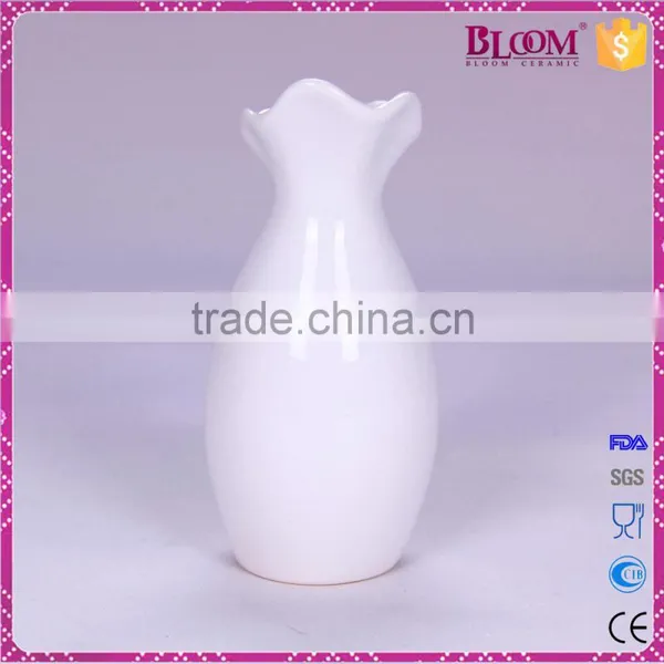 High Quality White Glazed Ceramic Vase Flower photo-3