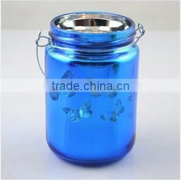 Butterfly Design Mirror Glass Jar Factory Supply photo-3