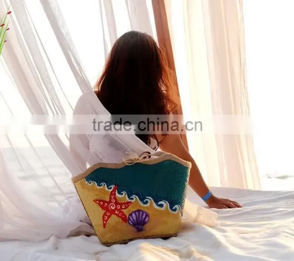 Straw Beach Bag/ Beach Tote Bag/Pompom Beach Bag, Nice Decoration photo-4