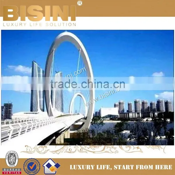 Colorful Nightscape for Landscape Bridge, Prefab Steel Structure Arched Bridge, Inland River Pedestrian Bridge(BF08-Y10024) photo-4