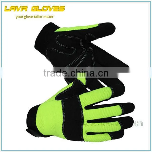 High-end Muti-activity Leather Mechanic Gloves PVC Patched Palm Working Gloves photo-2