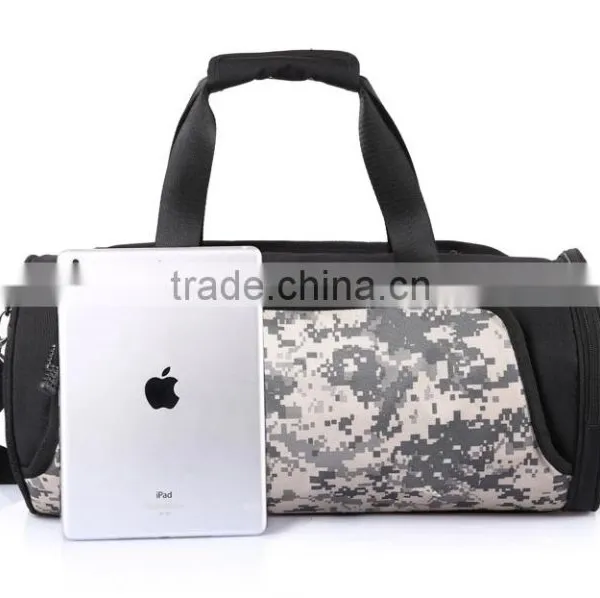 Fashion Camo Fabric Sport Gym Bag With Compartment photo-4