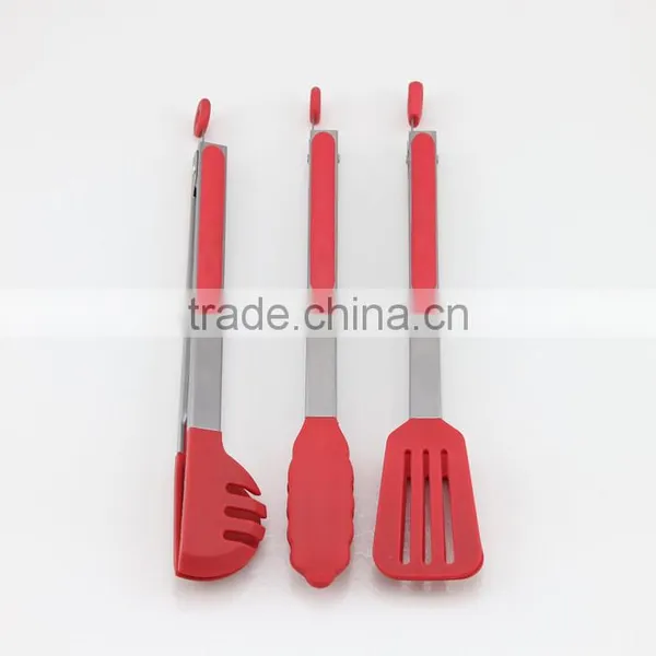 Non-stick Silicone Cooking Utensils Set Kitchen Tongs BBQ Tongs photo-3