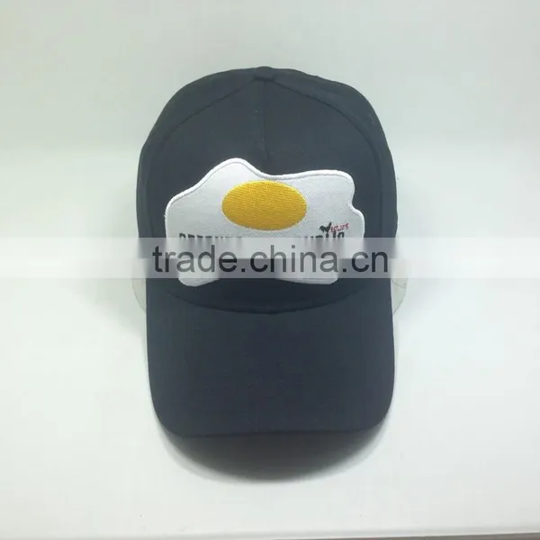 5 Panel Cap With Custom Embroidery Patch Black Hat photo-2