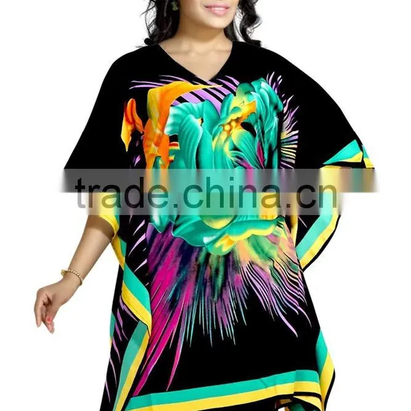 New Design Canvas Crepe Digital Printed Kaftan / Poncho/children Kaftan photo-4
