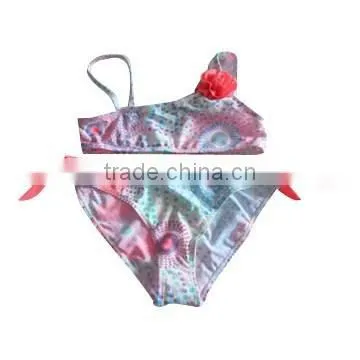 Full Printing With Hearts Pretty Lovely Girl Swimwear Swim Suit photo-4