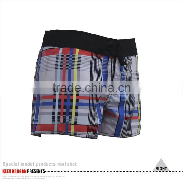 Female Photos Sexy Full Open Sexy Check Mini Running Shorts photo-5