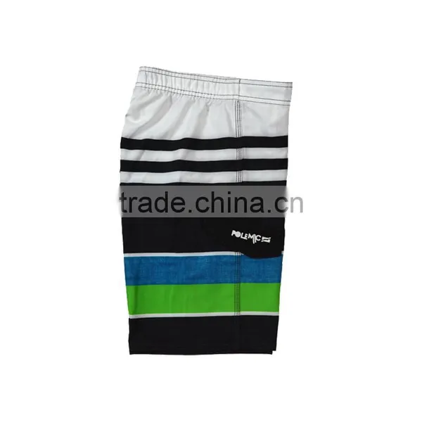 Fitted Swimwear Spandex Teens Young Men Striped Board Shorts Wholesale photo-3