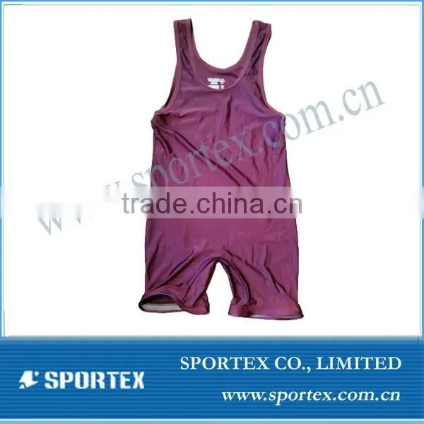 2015 Vintage Hot Selling Sportswear Bib Women's Navy Wrestling Singlet #MZ0527 photo-2