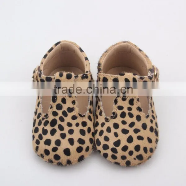 Leather Baby Girl Leopard Print Vintage Style Sandals Baby Shoes photo-2