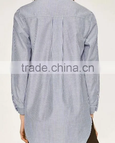 Runwaylover EY2369B 2017 Women Fashion Embroidery Stripe Blouse photo-3