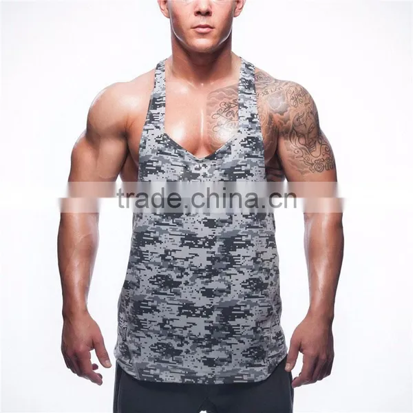 Hot Sale Muscle Tank Top Wholesale Fitness Breathable Body Building Tank Top Men photo-4