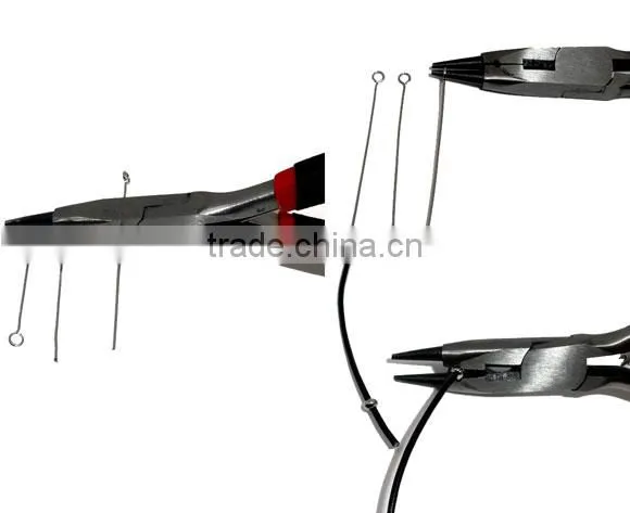 High Quality Stainless Steel Round Nose Black Grips Jewelry Making Plier photo-2