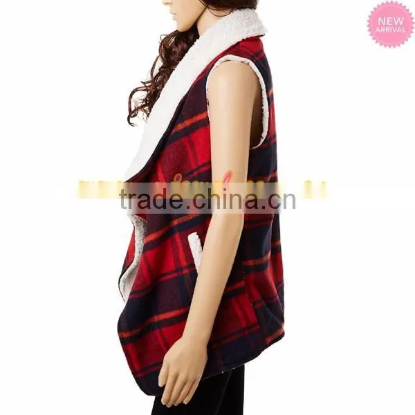 Stocks Wholesale Shearling Sueded Vest photo-2
