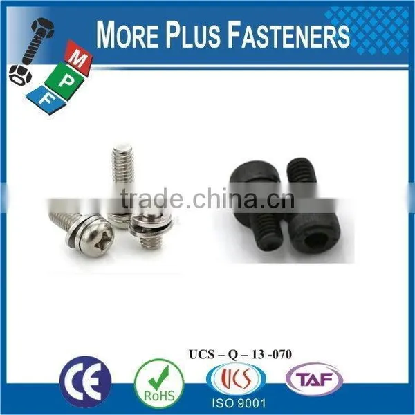 Taiwan JIS B1187 M3 M12 M4-0.7 x 10mm Phillips Pan Head Zinc Finish Steel Square Conical Washer SEMS Machine Screw photo-5