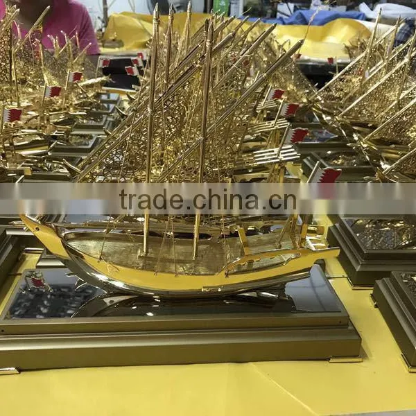 2017 NEW Style High Quality Beautiful Real Gold Plated Dhow With Bahrain Gift photo-2