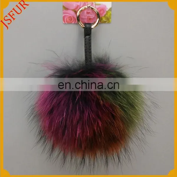 Raccoon Bag Charm Fur Ball/Pom Pom /Pompon Key Rings photo-3