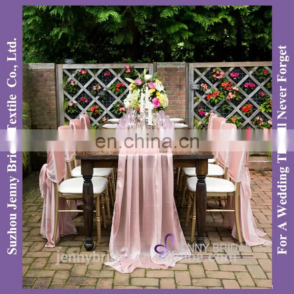 C407A New Style Chiffon Chair Covers Tie Back Blush Chair Sashes photo-2