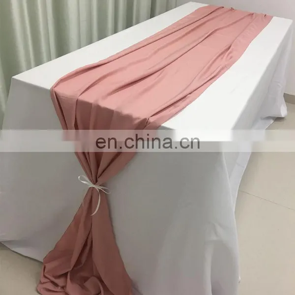 TR041#58 Coral Crepe de Chine Mexican Table Runner Decoration photo-3