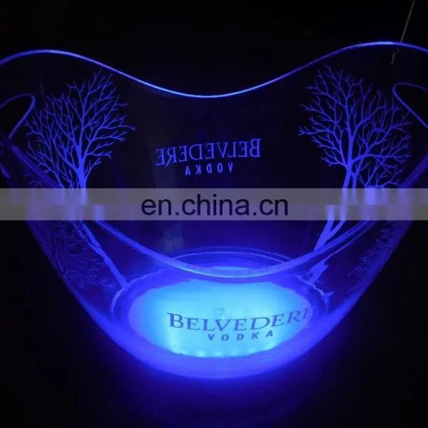 10L Clear Led ps Plastic Ice Bucket With Handle photo-6